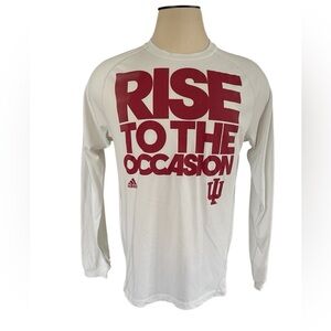 ADIDAS Indiana University Hoosiers ClimaLite White Longsleeve Performance MEDIUM